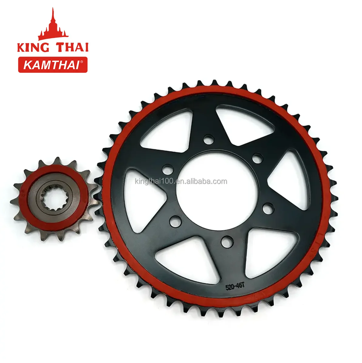 KAMTHAI Racing Motorcycle Transmissions Motorcycle Sprocket and Chain Sets for CFMOTO 650NK NK650 (46T 15T 520H X-Ring)