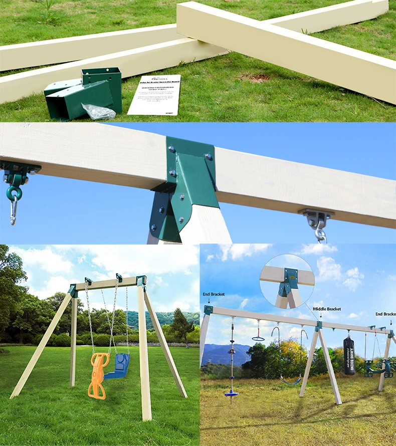 Zoshine Aframe Swing Set Bracket With Mounting Hardware Heavy Duty