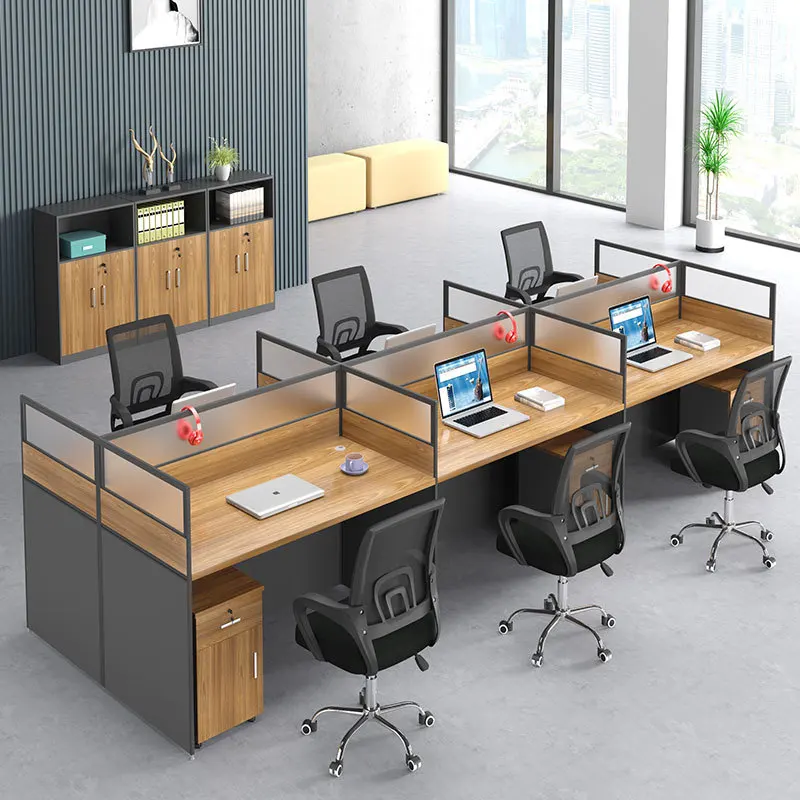 Ekintop Manufacturer Modern Modular Office Furniture Workstation Office Workstation Desk for Office 2 4 6 Person Seater