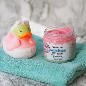 Private Label Pink Green Body Butter Green Tea Coconut Oil Prickly Pear Flower Extract Moisturize Smoother Hand Foot Body Butter