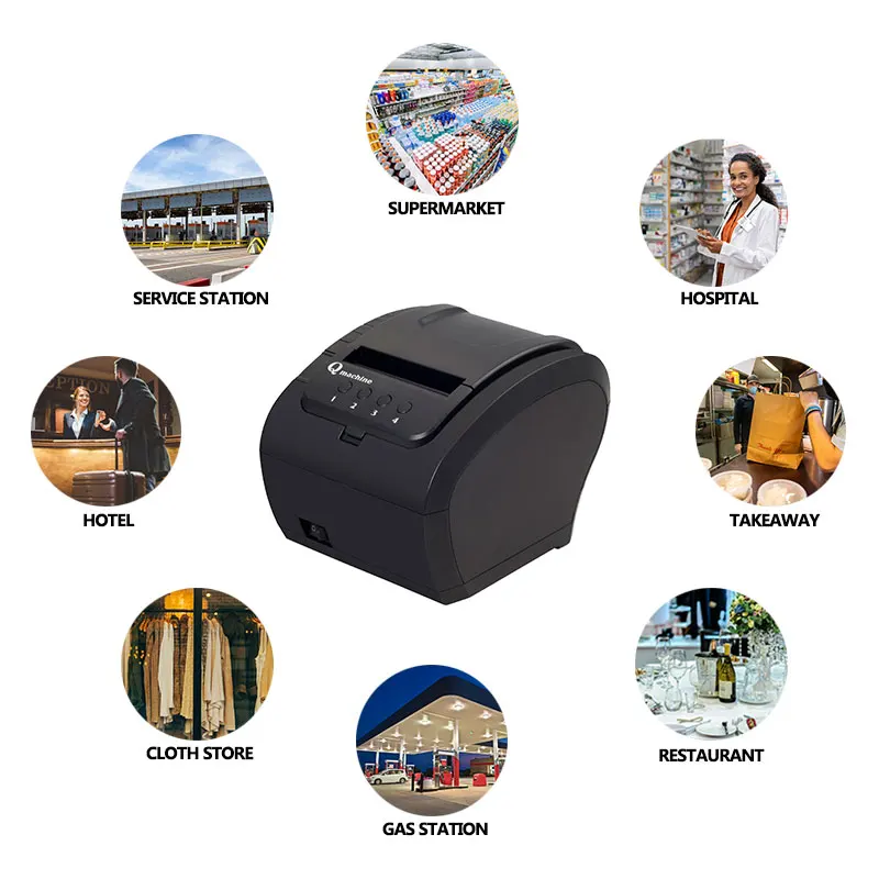 HOT Number Ticket Printer Queue Management System Inkless Thermal Events Ticket Printer Machine