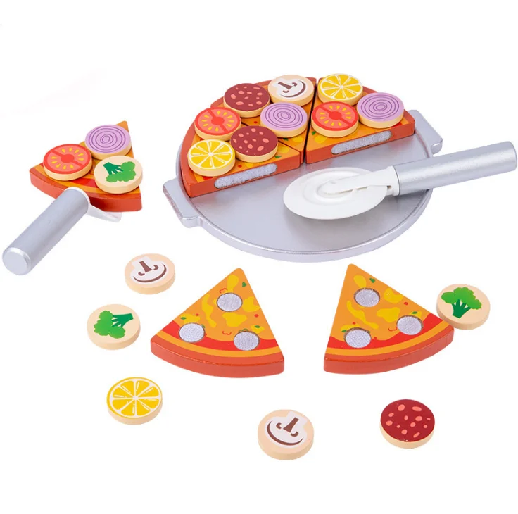 nuova forma di vendita calda di ruolo gioco di legno pizza del giocattolo  del forno per i bambini di legno del giocattolo del forno della pizza di  legno del giocattolo del taglio