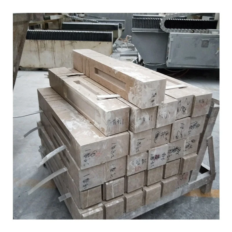 चूना पत्थर की बाहरी पत्थर की भूदृश्य रेलिंग जो सीढ़ियों के लिए उपयुक्त है, ग्रे बैलस्टर सीढ़ियों की रेलिंग / हैंडरेल्स, ग्राफिक डिज़ाइन आधुनिक दीवार, 1 वर्ष की वारंटी