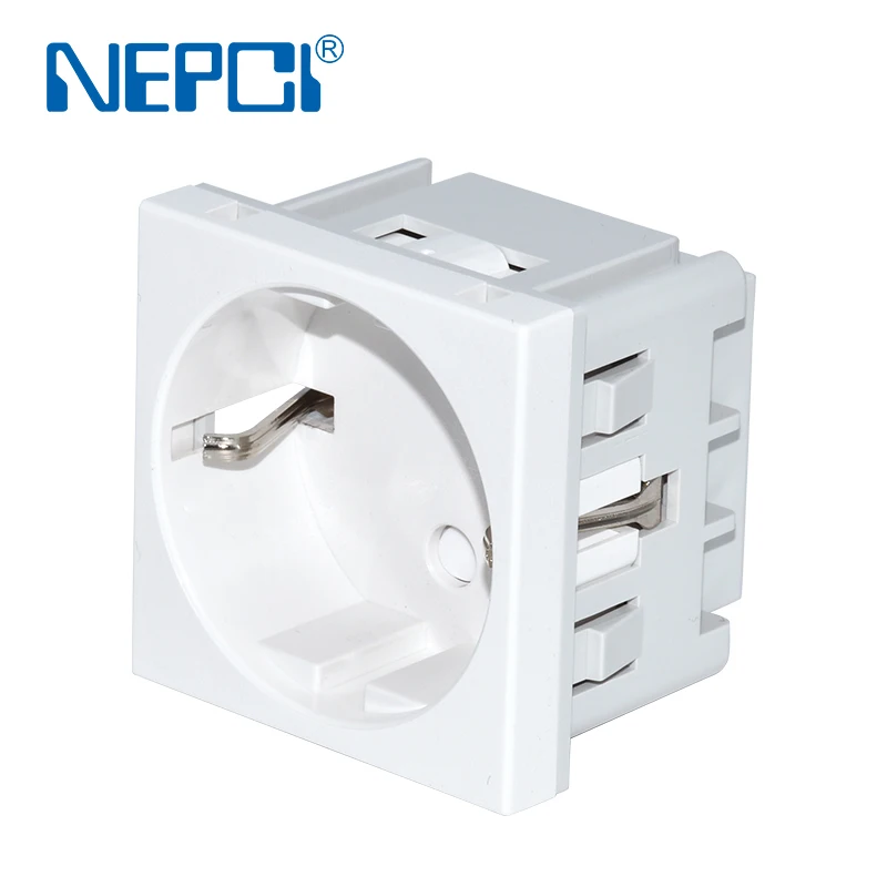 45 Socket Module Germany Schuko Socket  45x45