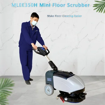 MLEE-350H Office Walk Behind Battery Cleaning Machine Micro Small 24V Electric  Floor Scrubber - AliExpress