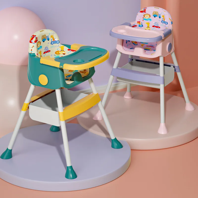 Oem Soft Folding Plastic Kids' Baby High Feeding Chairs For Children