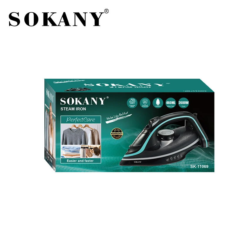 Sokany Manufacturers Wholesale Super Quality Household Steam Iron Full Function Electric Vertical Steam Iron