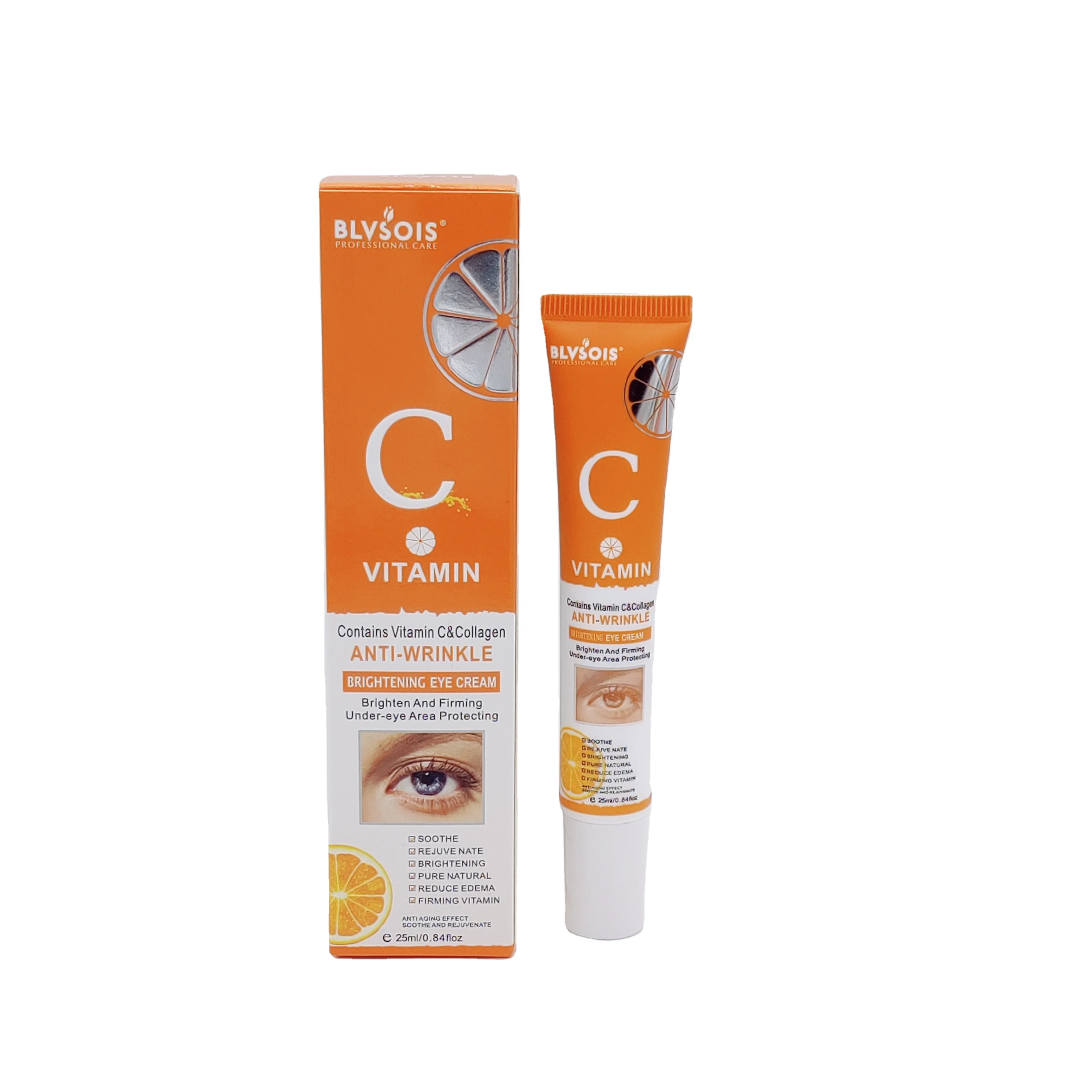 BLVSOIS Vitamin C Remove Dark Circles Bag Wrinkle Eye Cream Support ODMOEM Anti Aging Eye Cream