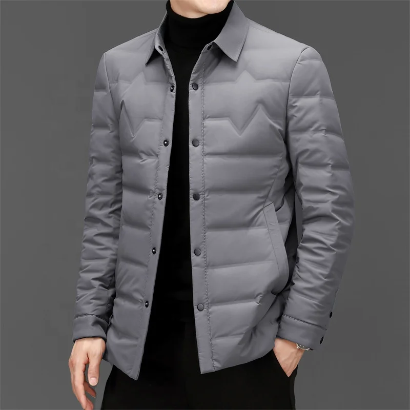 Men's Lightweight Down Jacket For Winter Warm Casual Style_voghion.com