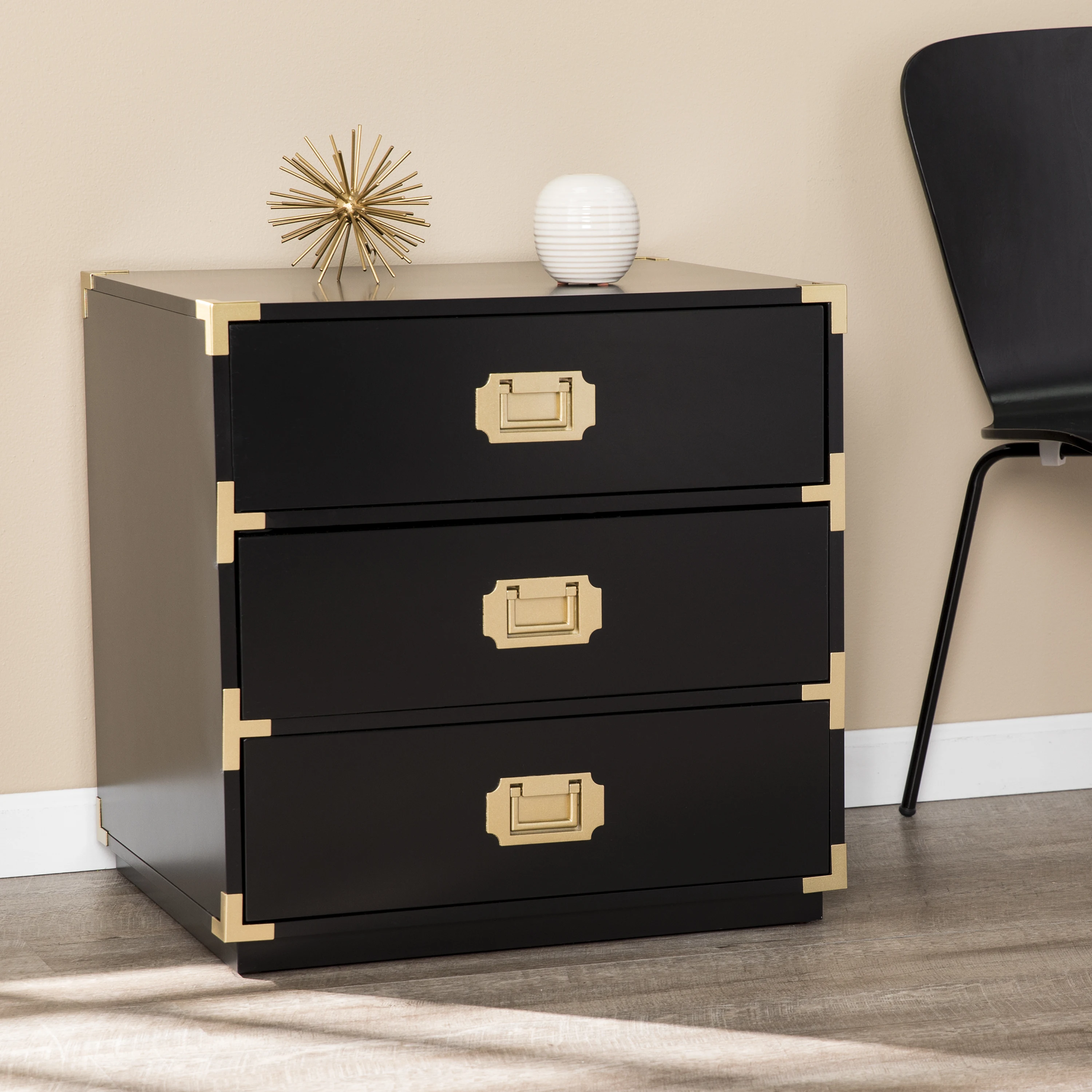 Small Modern Style Living Room 3-Drawer Storage Cabinet