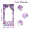 PURPLE mermaid photo background cloth