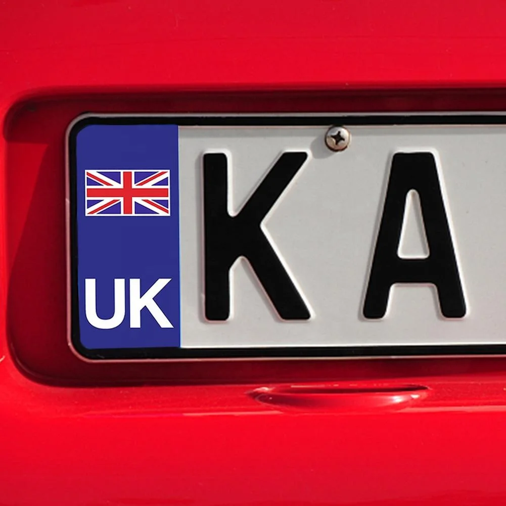 Placa Adhesiva Para Matrícula Personalizada - Legal Para Frontera UK, Vinilo De Alta Calidad
