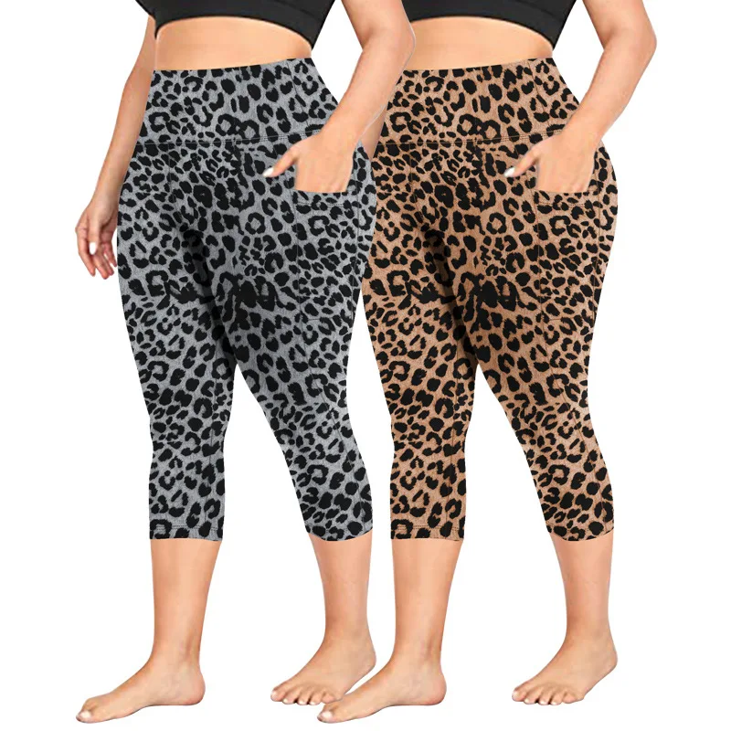 Summer Solid Wrinkle-Resistant Yoga Pants Plus Size High Elastic Waist Hip Lift Tummy Co