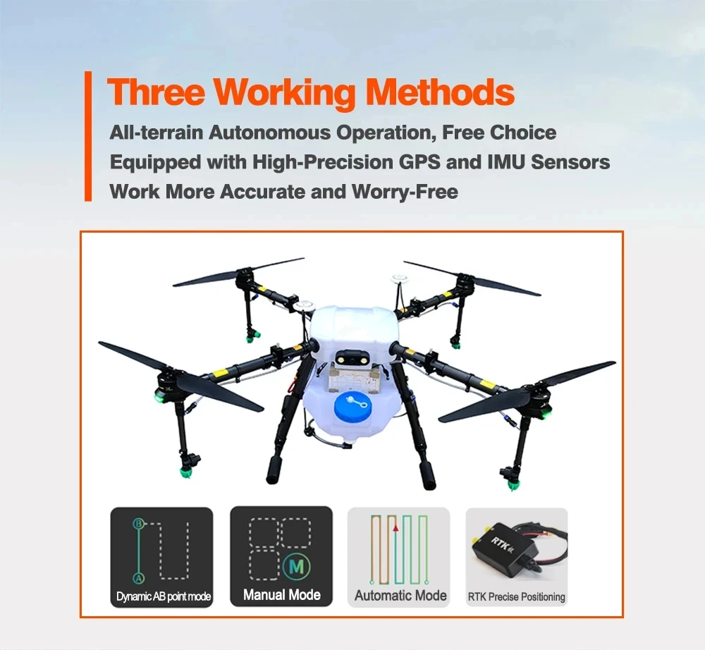 factory direct 4-axis 16L drones with 4k camera and gps long range agriculture drone sprayer manufacture