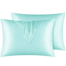 Factory Custom LOGO Silk Pillowcases Soft Satin Pillow Case Covers Envelope Closure