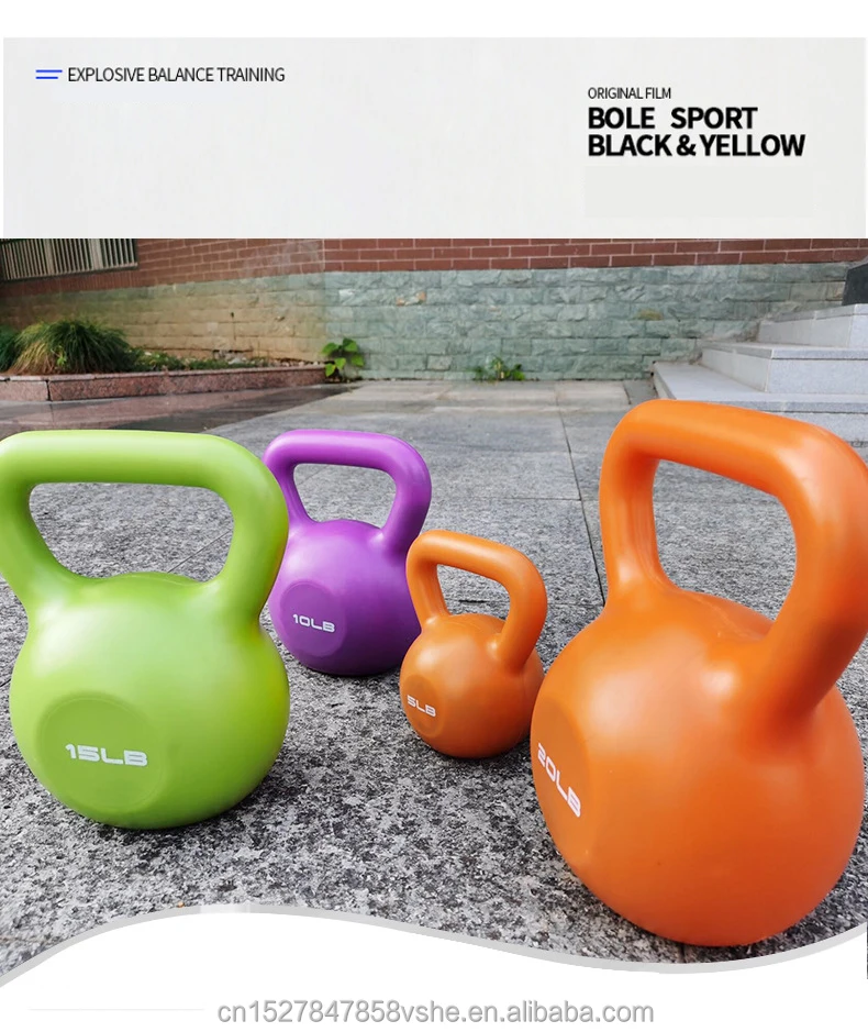New Type Wholesale Plastic Kettlebell Weightlifting Painted Cast Iron