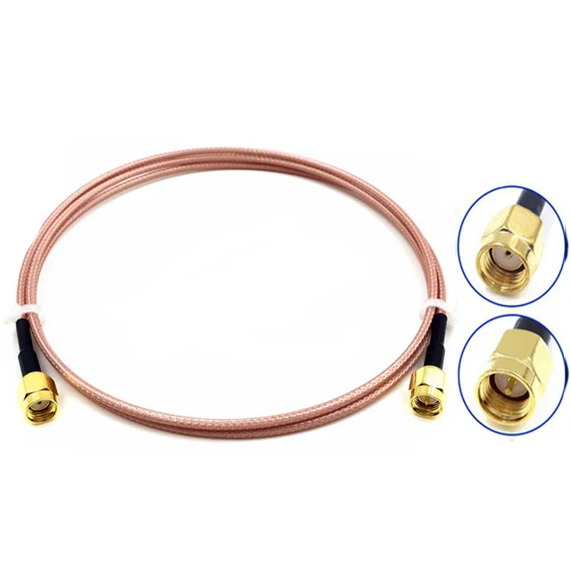 Low PIM PTFE Form Insulation FEP Transparent Jacket RG195 RF Jumper Cable With SMA Male Connector and SMA Female Connector
