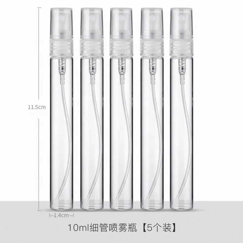 Botol kaca semprot kecil portabel pompa semprot penyemprot parfum isi ulang tabung 5ml 10ml dengan tutup ulir