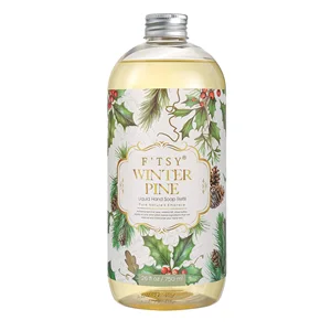 Christmas 750 ML/26 FL OZ Liquid Hand Soap Refill Winter Pine Infused Gentle Moisturizing Formula for Home Kitchen