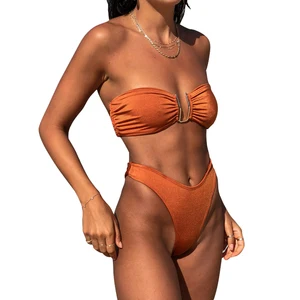 New Design Bathing Suits Triangle Woman Swimwear Beachwear Two 2 Piece Swimsuits Bikini Set
