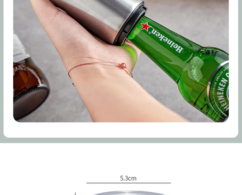 Versatile Magnetic Automatic Stainless Steel Beer Bottle Opener with M –  USA Gadget Store