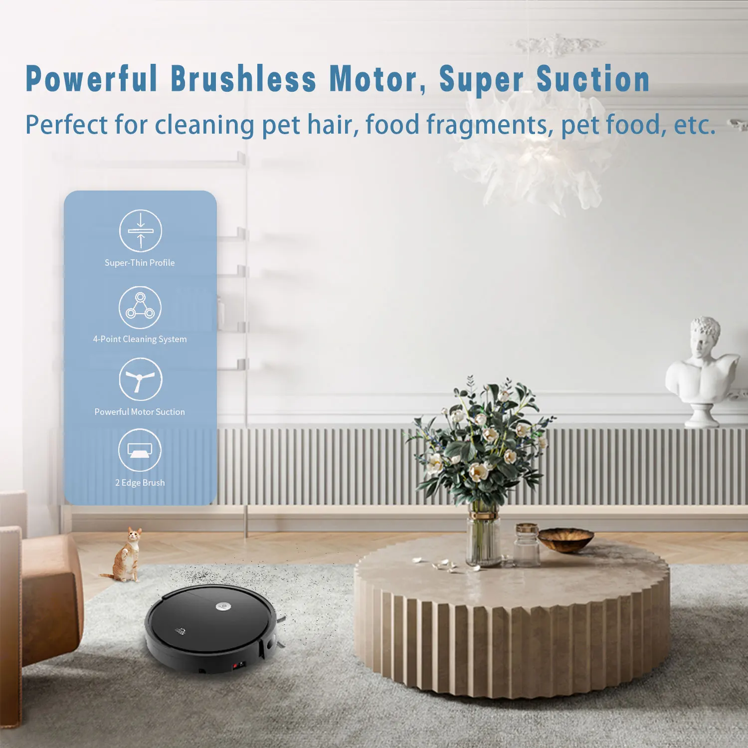 Manufacturer Vacuum Robot Random Cleaning Mini Low Cost Robotic Vacuum Cleaner