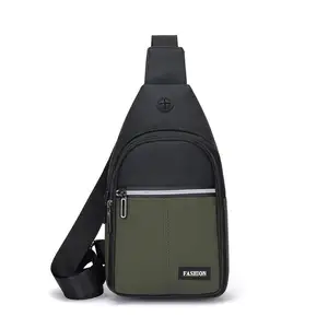 Men's Business Chest Bag Simple and Fashionable Single Shoulder Crossbody Bag Cycling Mountaineering Chest Bag