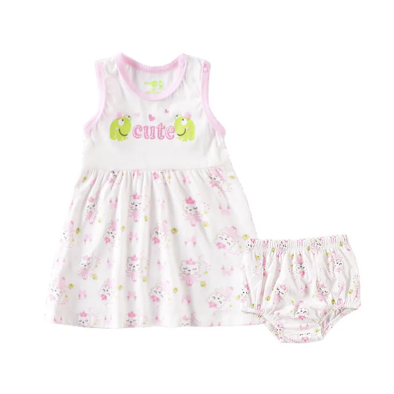 Новейшая детская одежда, хлопковые платья, комплект с шортами, платье для маленьких девочек с изображением кексов