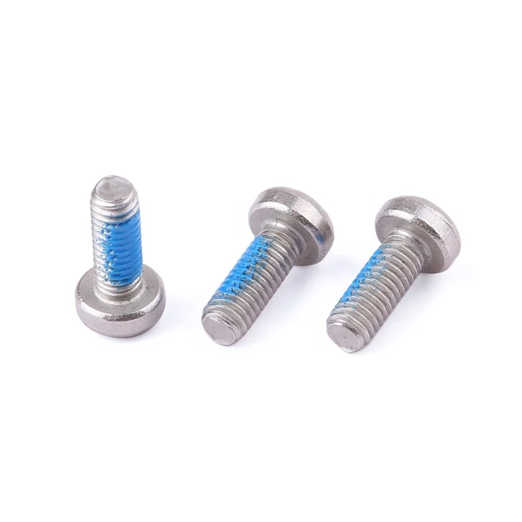 Factory fastener M2-M8 stainless steel 304 316 anti loosening nylon adhesive pan head torx screw GB2672