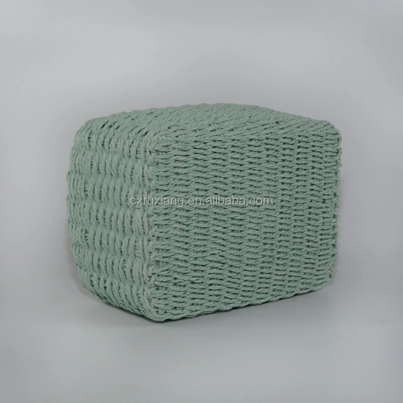 Hand Weaved Small Paper Rope Storage  Basket
