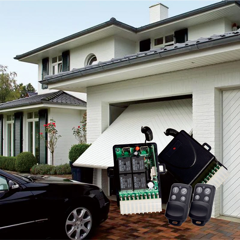 YET158 Roller Shutter Wireless Frequency Garage Door Remote Control and Receiver Unit Photocell Sensor Outdoor Lights