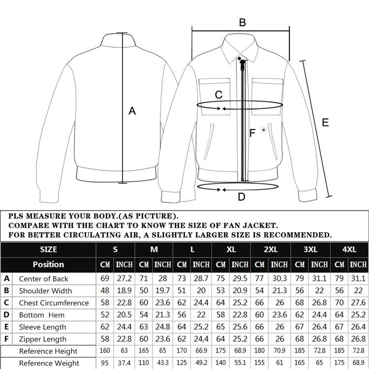 Air Conditioning Wind Jacket Fan Workwear Cooling Jacket Summer ...
