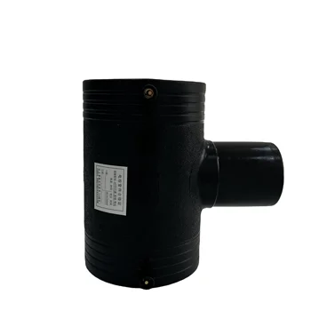 JY hot sale hdpe Electro fusion equal Tee pipe connector pipe fittings hdpe 110 to 90mm