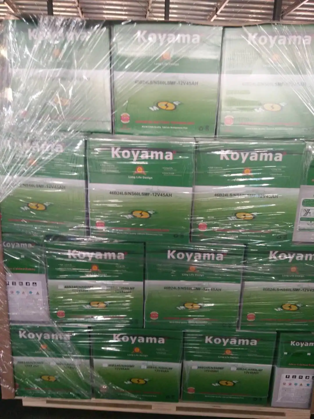 KOYAMA 12V 45Ah NS60LS MF автомобильный аккумулятор 46B24LS автомобильного