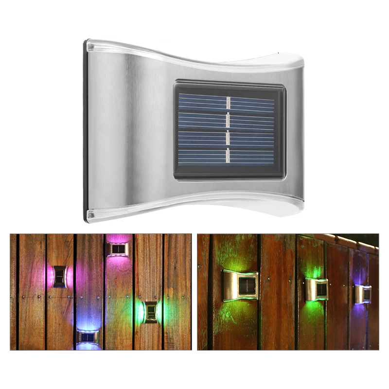 High Bright Fence Outdoor Led Solar Powered Waterproof Wall Mounted