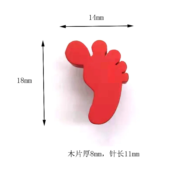 Деревянные булавки в форме Красной ножки, деревянные булавки для больших пальцев, декоративные булавки для фотографий