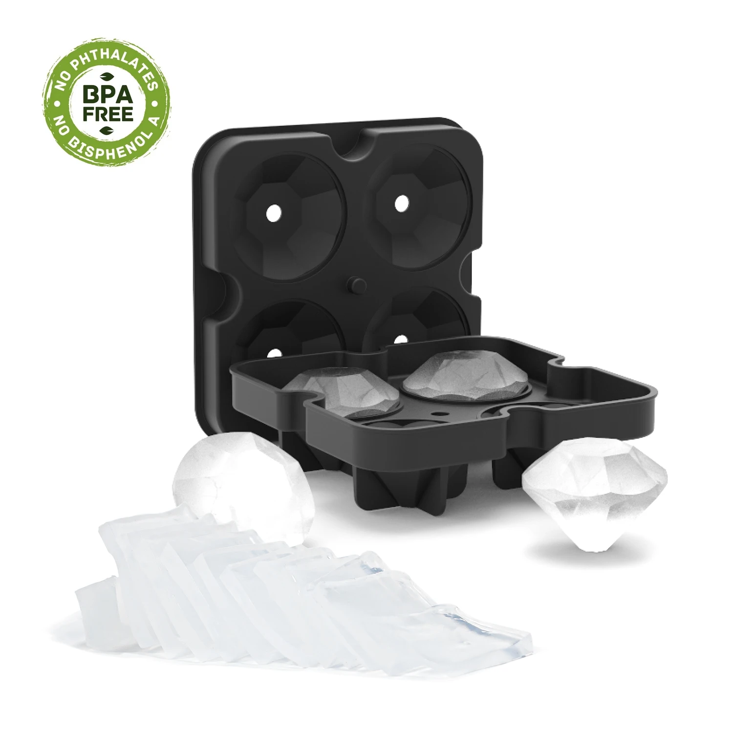 Factory Made Diamond Shape Silicone Ice Cube Tray