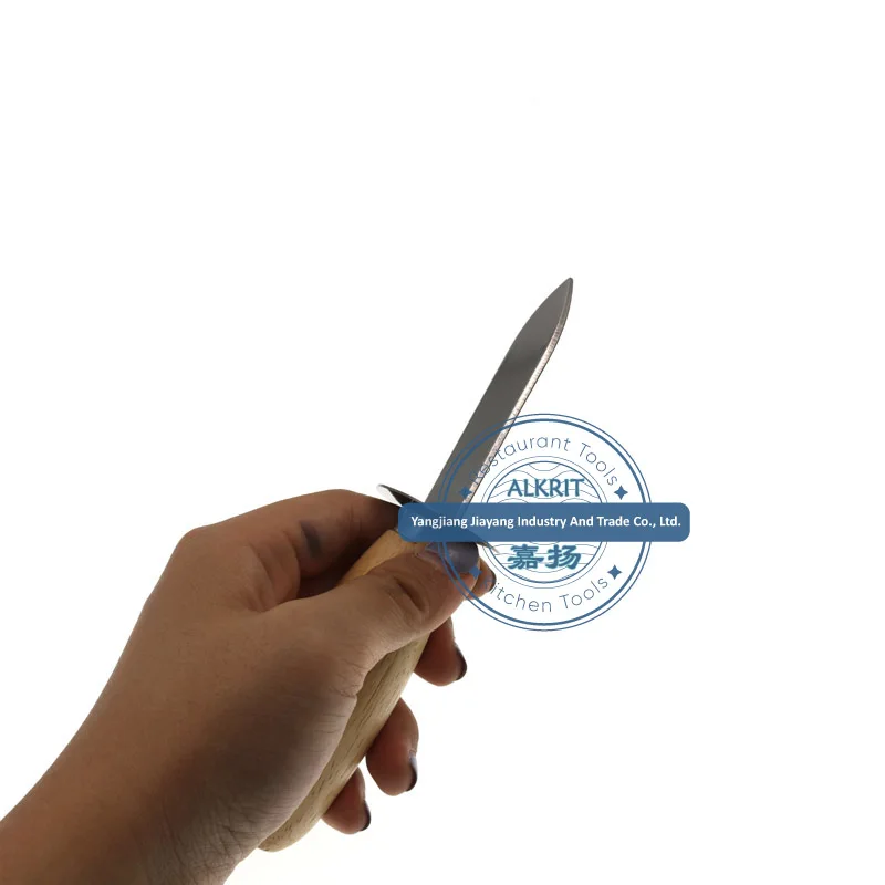 (JYKTO-A019) новый браслет из нержавеющей стали устричные ножи с деревянной ручкой для морепродуктов