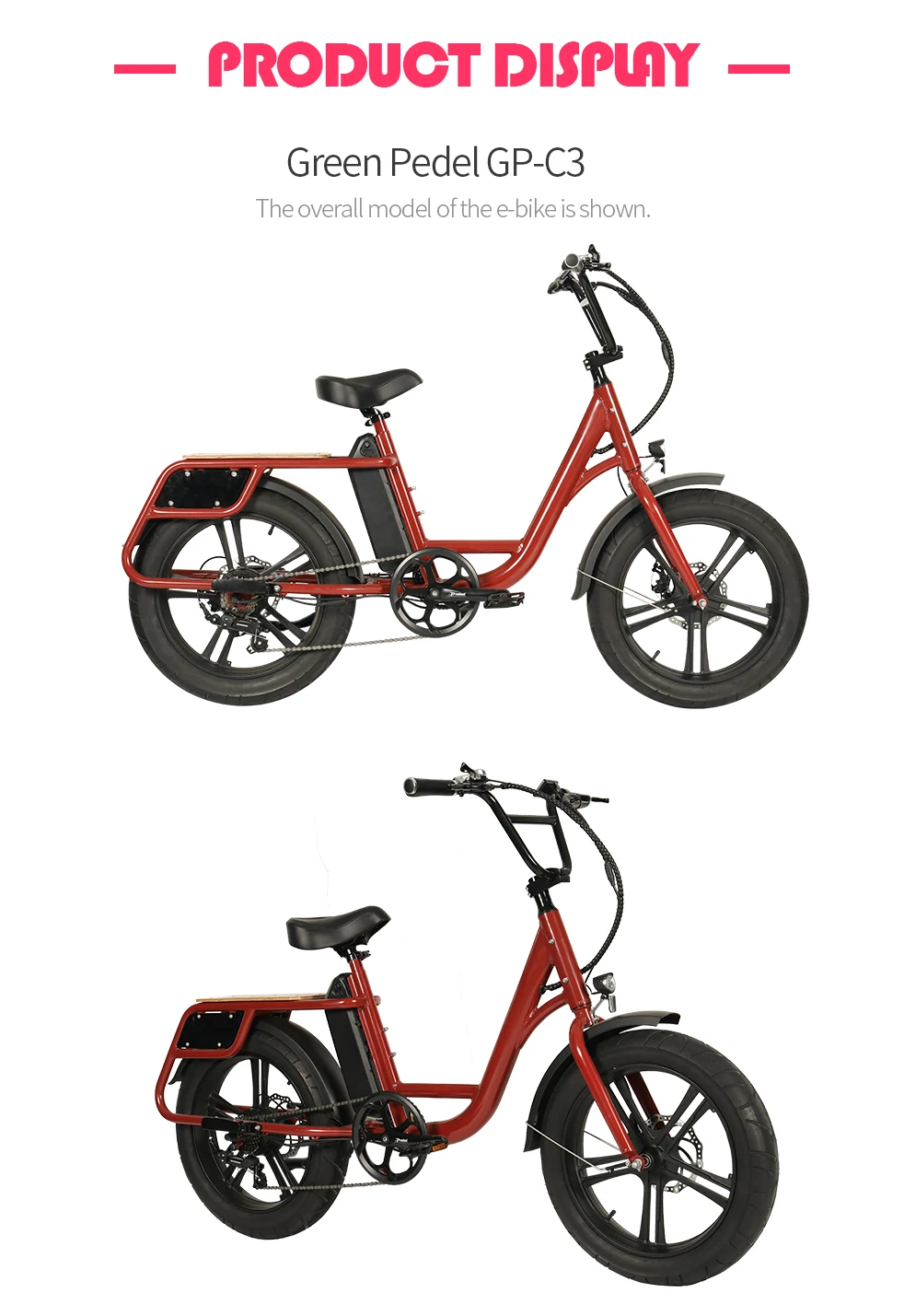 Greenpedel Electric Bike Cargo 48v 350w Fat Electric Bike For Sale