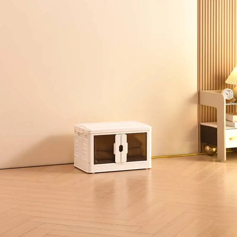 Modern Design Closet Organizers Plastic Folding Clothing Cabinet Storage Bins Lids Wheels Rectangle PP Material Foldable Carton