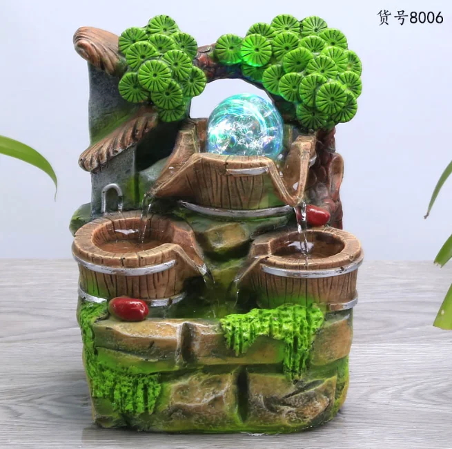 Rotatng Ball Tabletop Fountan Rock Waterfall Fountan For Home Offce