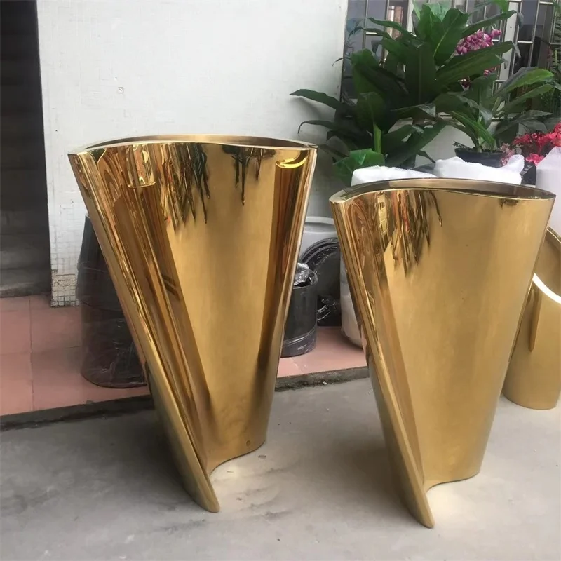 Large Stainless Steel Luxury Planter Pots for Sale - Gold Flower Pots &  Extra Large Tree Pots for Home & Garden Decor