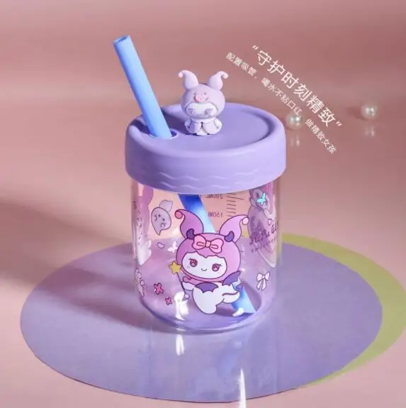 Botu 350ml Sanrioed Kuromi My Melody Cute Cartoon Glass Fairy Milk Cup ...