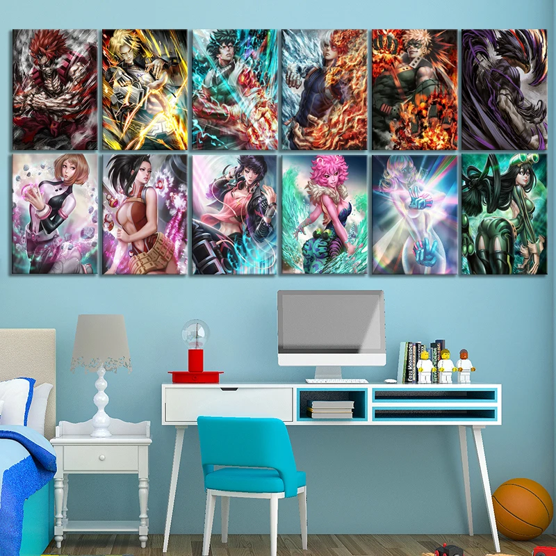 My Hero outlets Academia Poster Painting canvas 12*18inch