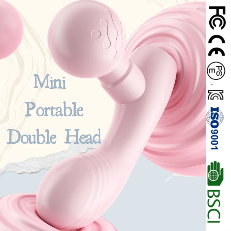 Mini Massage Gun Portable Deep Tissue Muscle Massager Double Head Percussion Gun Fast Charging OEM Wholesale