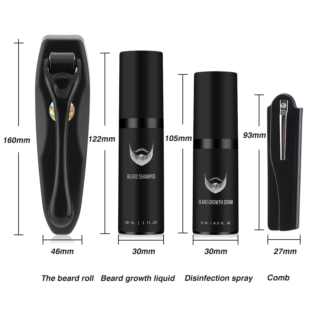 Premium OEM Beard Care Soften Strengthen Beard Oil Set Beard Growth Kit for Men