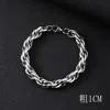 10mm thick glossy twist bracelet - 21cm