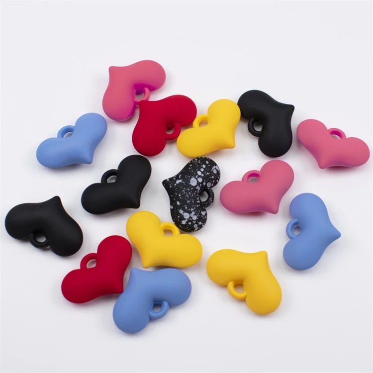 plastic heart charms