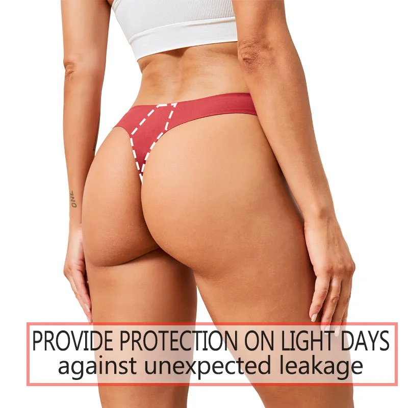 7-Colour Seamless Period Thong back-coverage view