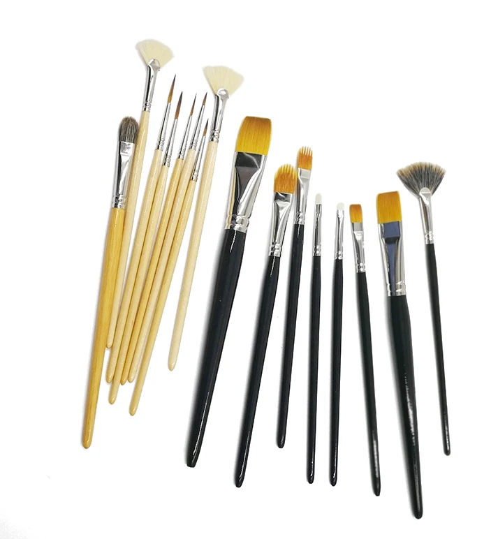 16 Pcs High Quality Artist Paint Brush Set Oil Painting - Buy Paint Brush  For Acrylic Oil Paint,Wooden Handle Paint Brush,Short Handle Artist Brush  Product on Alibaba.com